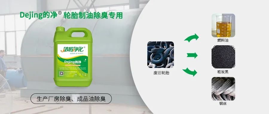 廢舊輪胎煉油廢氣污染，車間惡臭問題可利用潔匠凈化除臭劑解決.jpg